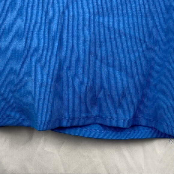 Zara Women’s High Waisted Ruched Rib Mini Blue Stretchy Skirt Size Small - Picture 13 of 16